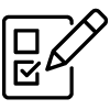 black line icon - votes