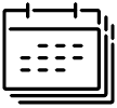black line icon - calendar pages