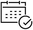 black line icon - next meeting